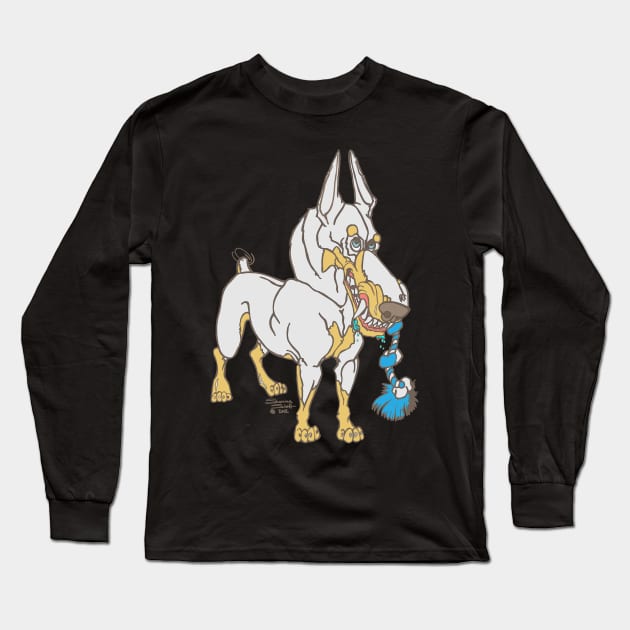 White Doberman Long Sleeve T-Shirt by WildThingsTreasures34